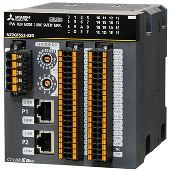 三菱cc-link NZ2GFCF1-32D 32點 DC24V（漏型）輸入，遠程模塊、FCN式